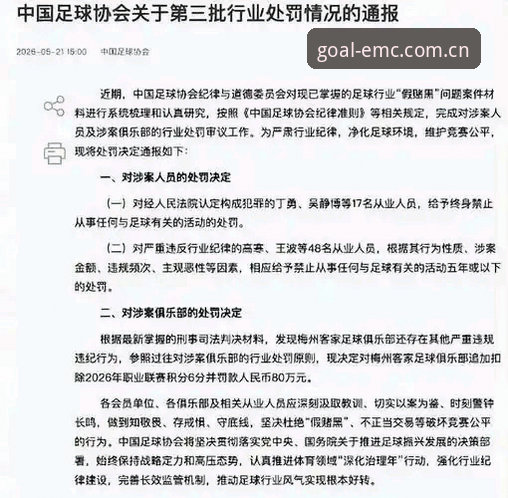中国足协第三批禁足名单公布后，易倍体育平台用户如何解读这场足坛风暴？